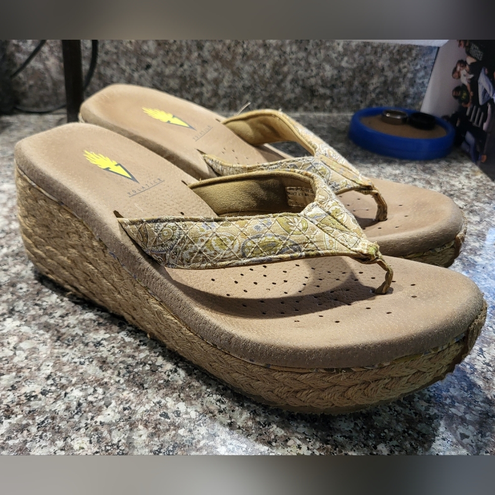 Volatile Women's Tan Wedge Sandals Size 8